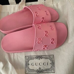 Authentic Pink Gucci Slides